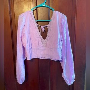 Aeropostale lavender crop top. Size large.